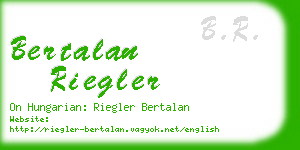 bertalan riegler business card
